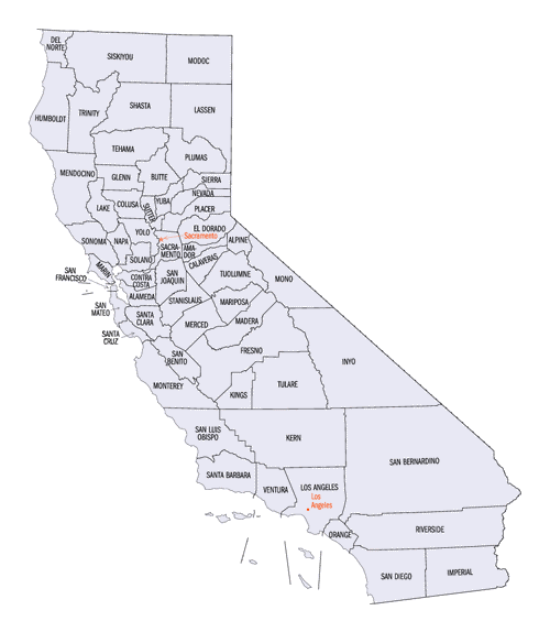 camapuscensussmall Map of California